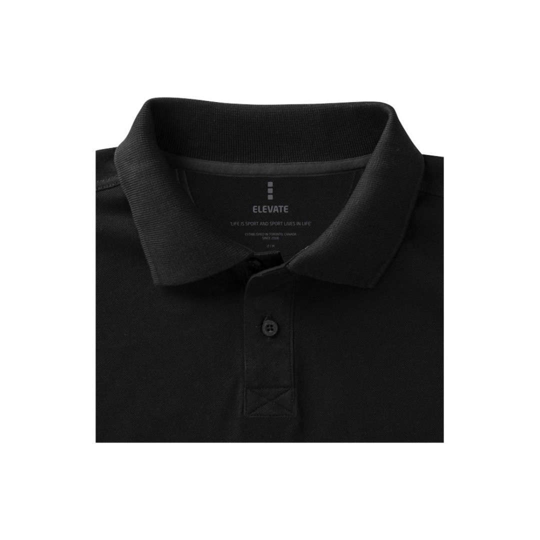 Calgary мужская футболка-поло с коротким рукавом, черный