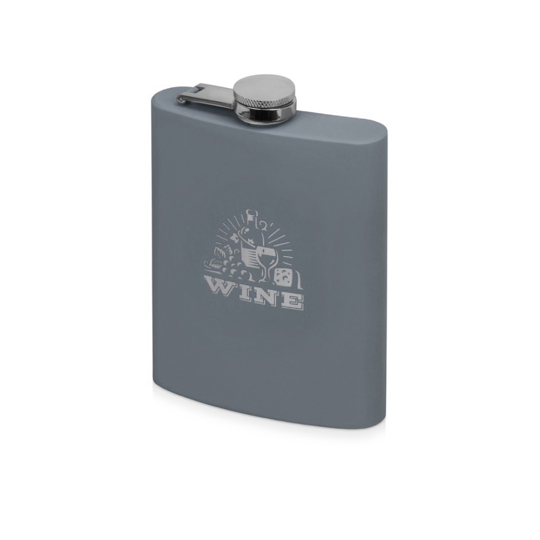 Фляжка 240 мл Remarque soft touch, 304 сталь, серый