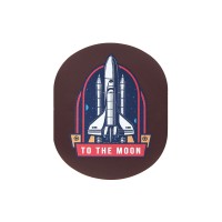 ПАТЧ ОВАЛ soft-touch (коричневый ) 6,0 х 5,0 см