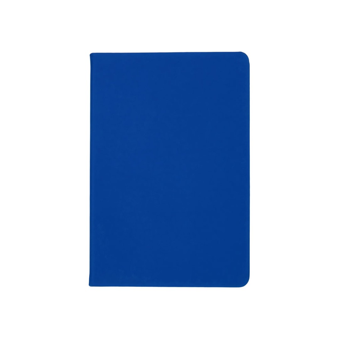 Бизнес-блокнот C2 софт-тач, твердая обложка, 128 листов, синий