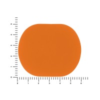 ПАТЧ ОВАЛ soft-touch (оранжевый ) 6,0 х 5,0 см