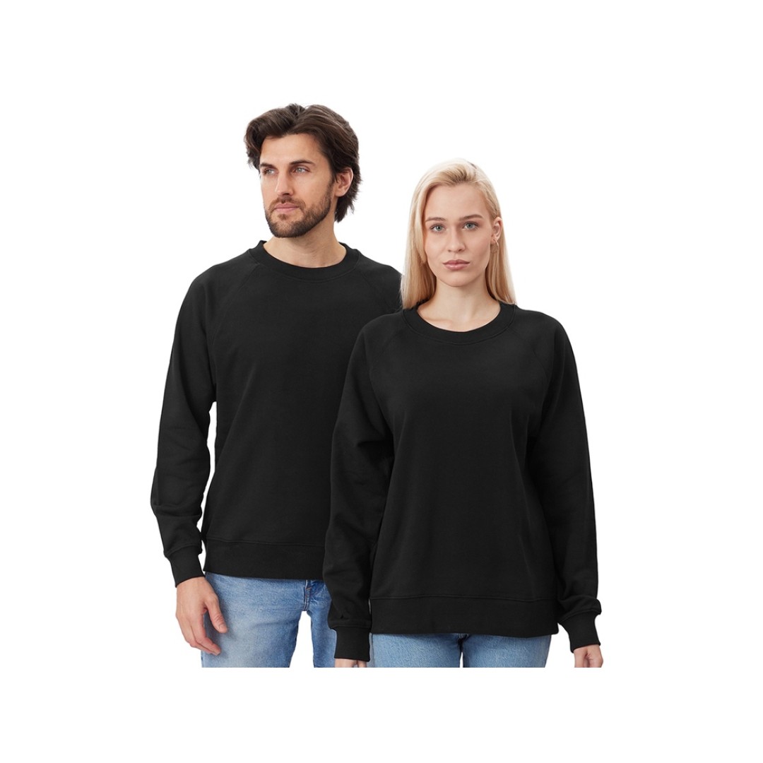 Свитшот оверсайз с рукавом реглан «Belgrade», унисекс, черный