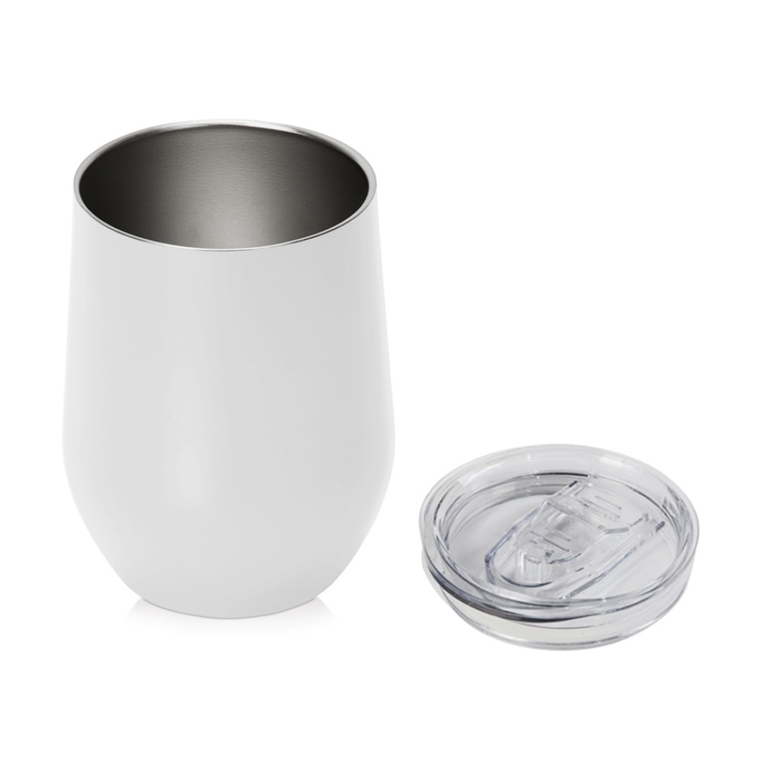 Вакуумная термокружка "Sense", непротекаемая крышка, крафтовая упаковка, белый