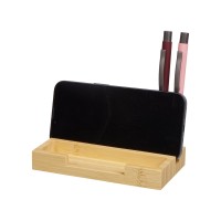 Настольный органайзер с вечным календарем и подставкой для телефона "Akira", натуральный