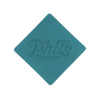 ПАТЧ РОМБ nubuk (голубой) 7,6 х 7,6 см