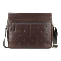 Сумка через плечо Mano "Don Leon", натуральная кожа в коричневом цвете, 38 х 30 х 7 см