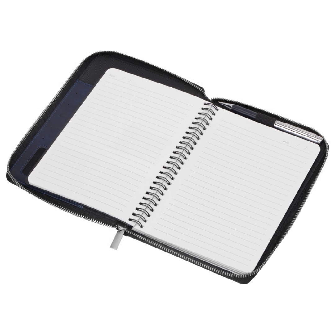 Бизнес-блокнот на молнии А5 «Fabrizio», 80 листов, темно-синий