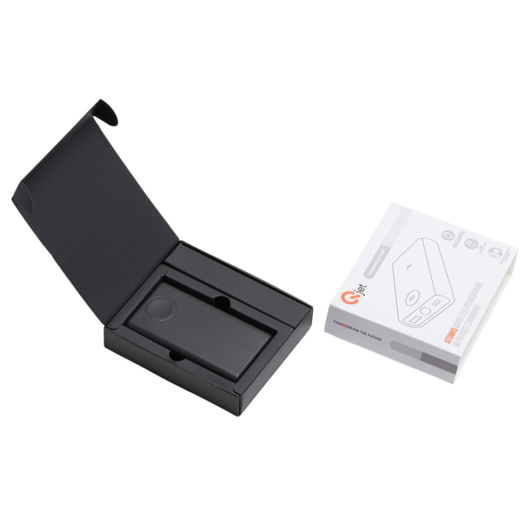 Внешний беспроводной аккумулятор 2-в-1 с функцией зарядки Apple Watch, QC/PD «AtomIQ», 10000 мАч, черный