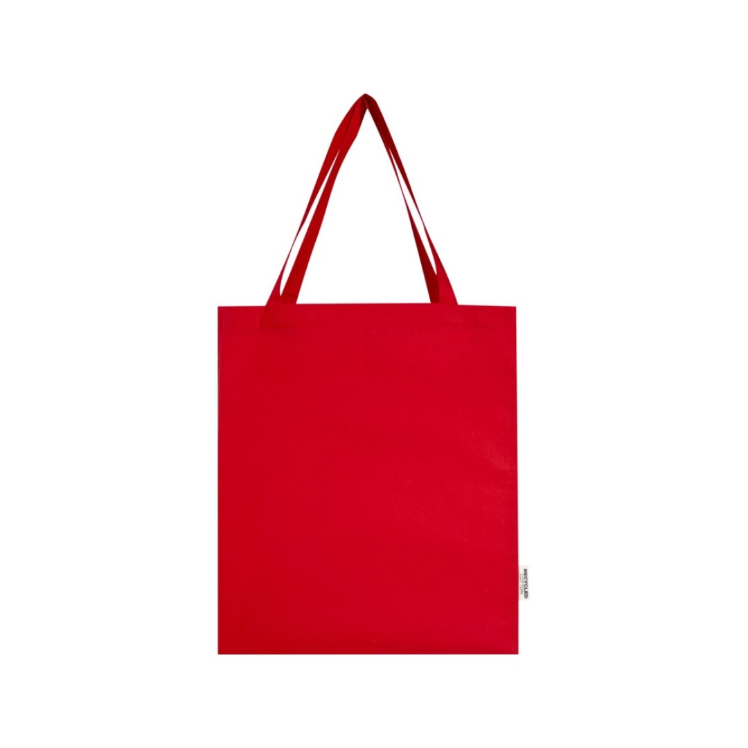 Madras эко- сумка с ластовицей из переработанного хлопка, сертифицированного согласно GRS, плотностью 140 г/м2 - Красный