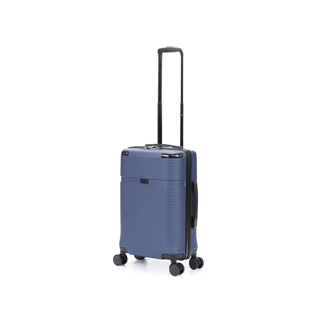 Чемодан TORBER Onego, синий, ABS-пластик, 59,5 х 39,5 х 24 см, 46 л