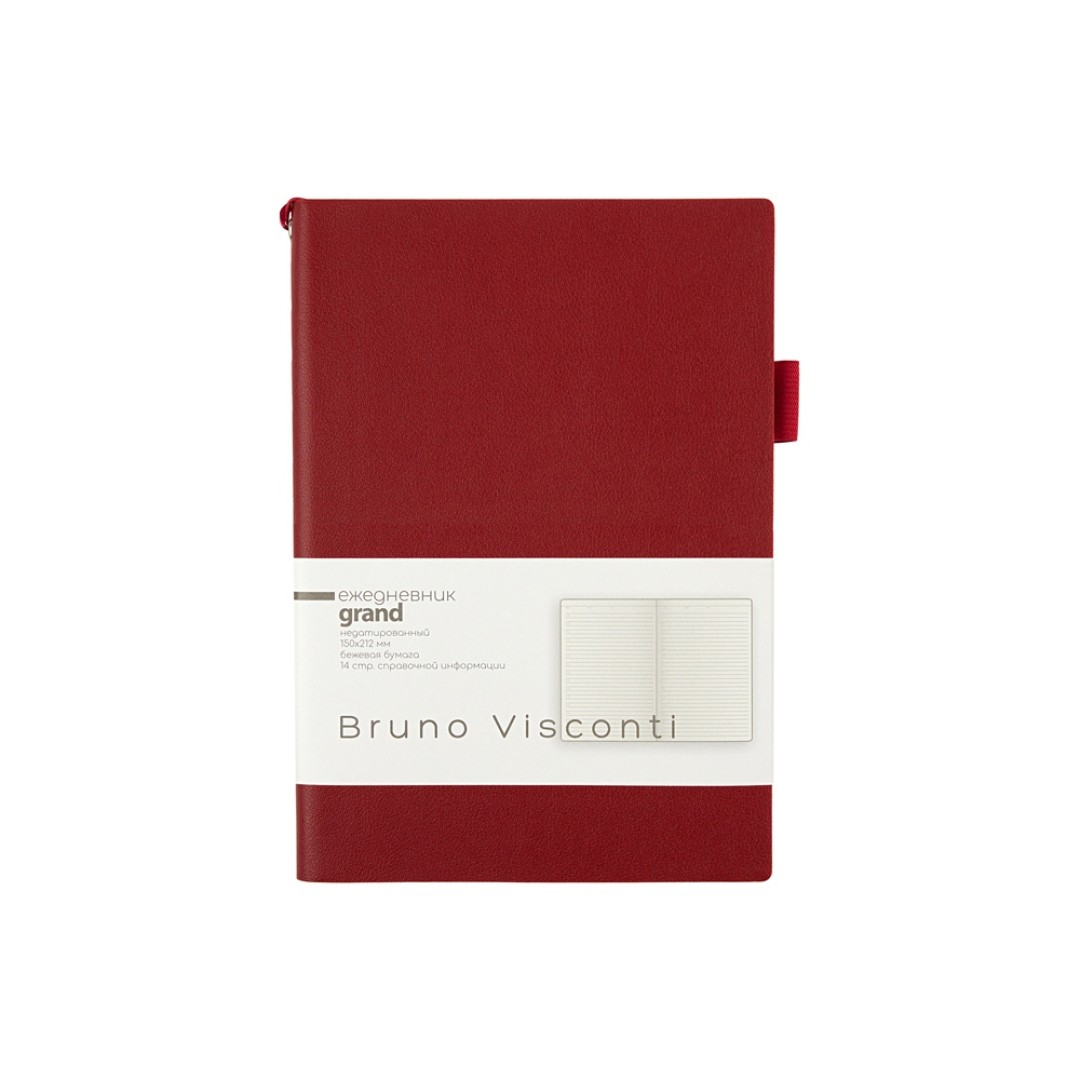 Ежедневник недатированный А5 "Grand", бордовый