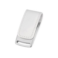 Флеш-карта USB 2.0 16 Gb с магнитным замком "Vigo", белый/серебристый