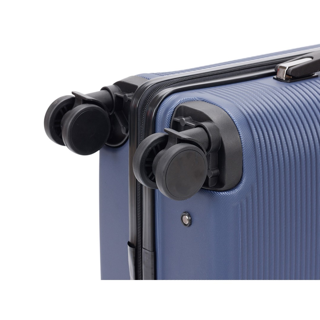 Чемодан TORBER Onego, синий, ABS-пластик, 59,5 х 39,5 х 24 см, 46 л