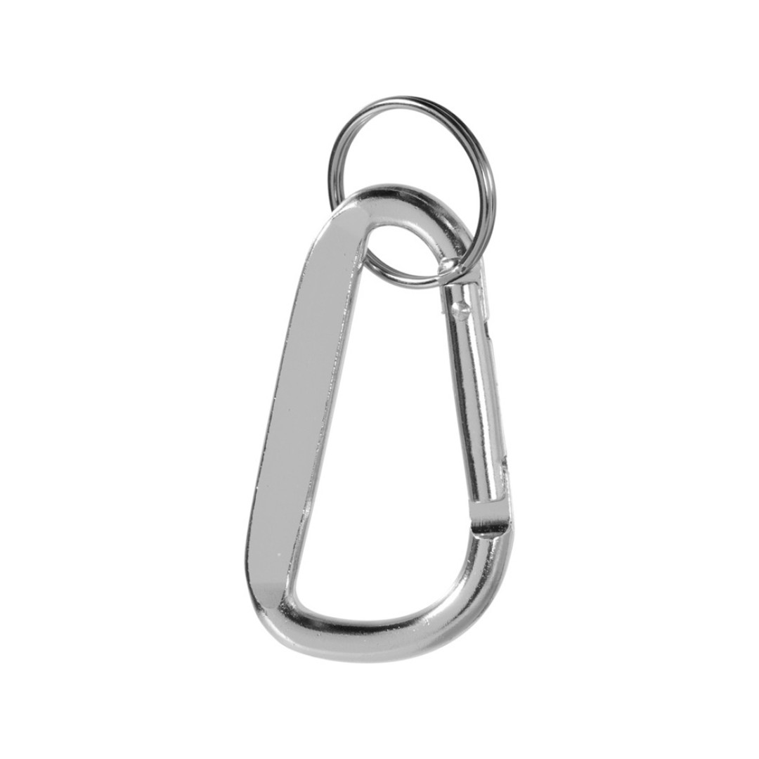 Timor брелок с карабином из переработанного алюминия, сертифицированного по стандарту RCS - Серебристый
