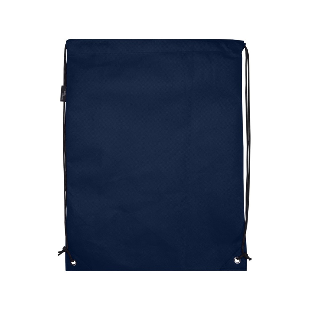 Рюкзак-мешок  на шнурке «Evergreen» из переработанного нетканого материала, синий navy