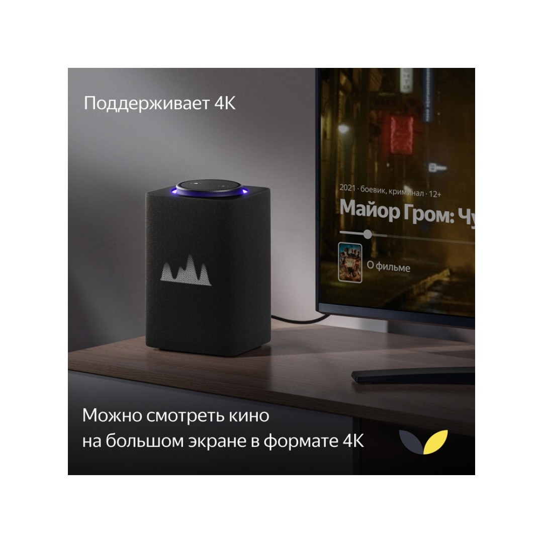 Умная колонка ЯНДЕКС Станция Макс с Алисой, с Zigbee, 65 Вт, цвет: графит (YNDX-00053K)