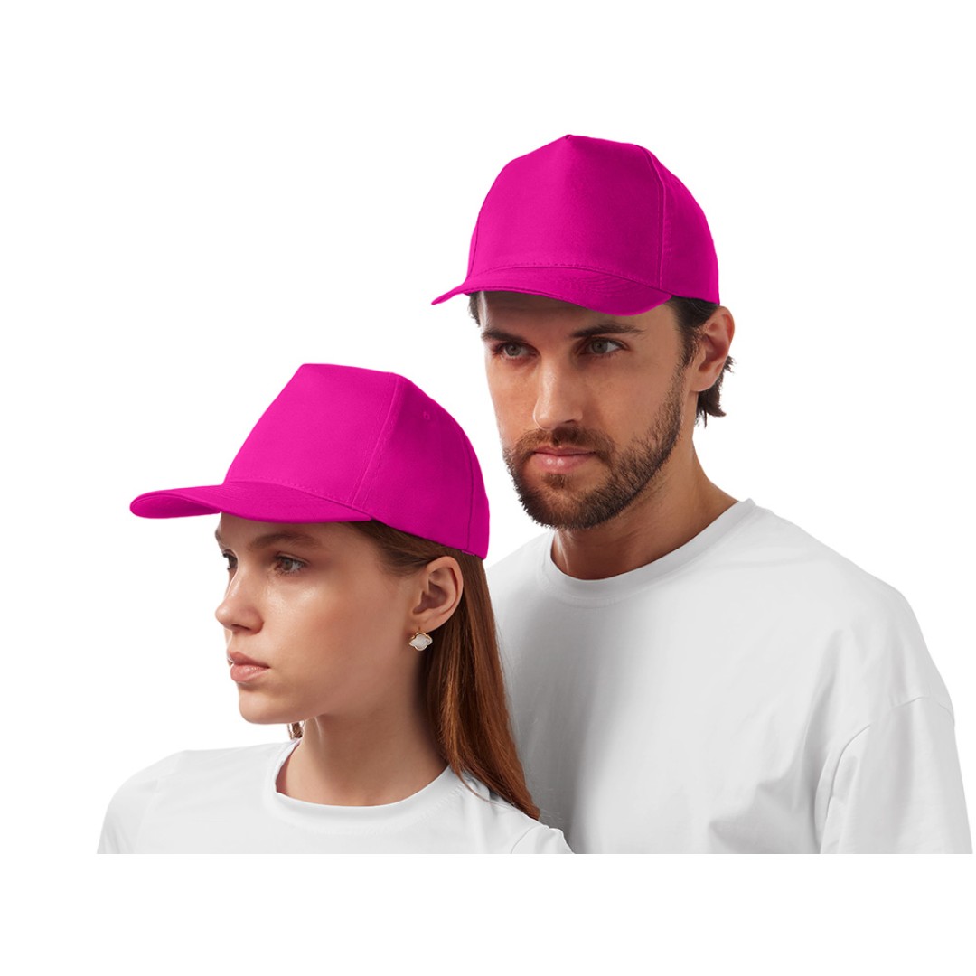 Бейсболка "Poly" 5-ти панельная 120гр, фуксия