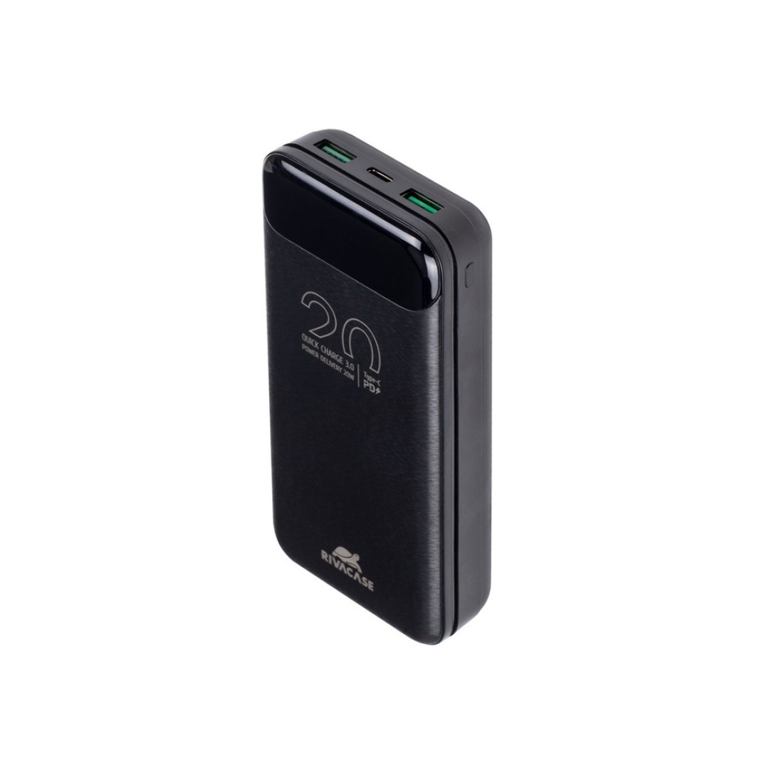 RIVACASE VA2582 (20 000mAh), QC/PD 22.5W внешний аккумулятор с дисплеем, черный /24