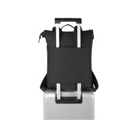 Рюкзак для ноутбука 15,6" Turner объемом 12 л со сворачивающимся верхом, изготовленный из переработанных материалов по стандарту GRS - сплошной черный