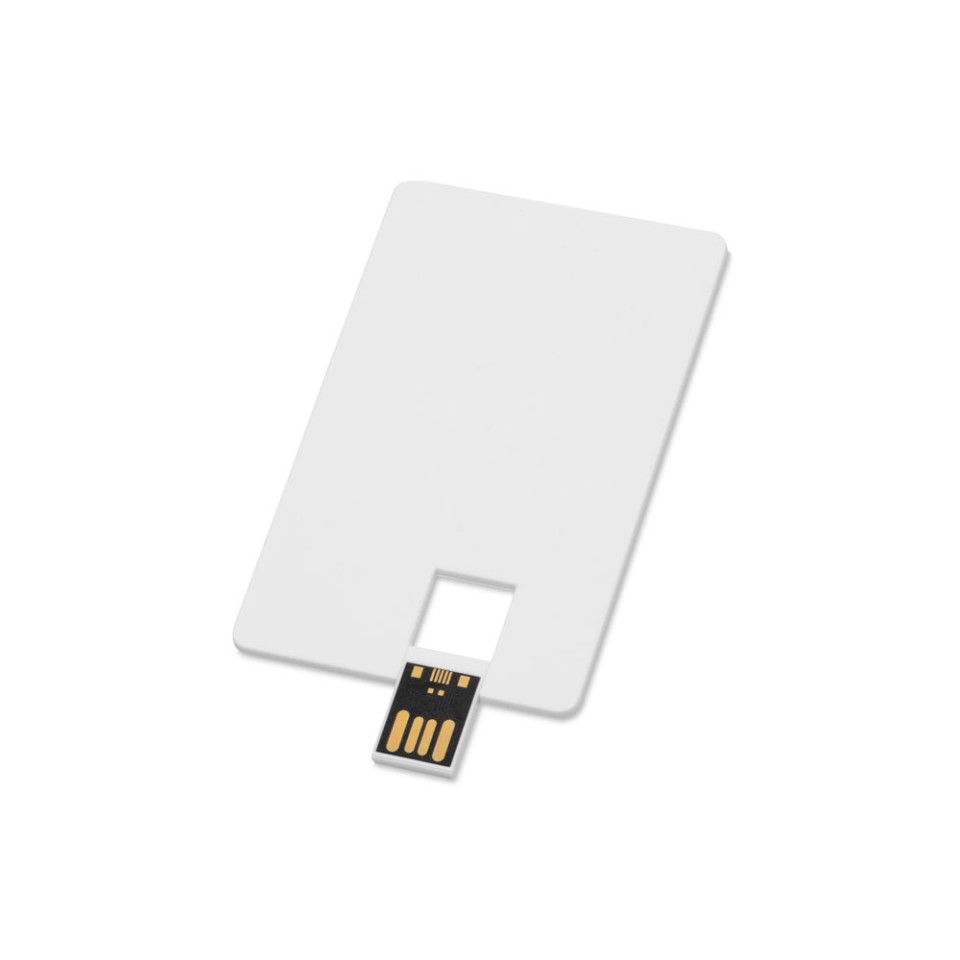 Флеш-карта USB 2.0 16 Gb в виде пластиковой карты "Card", белый