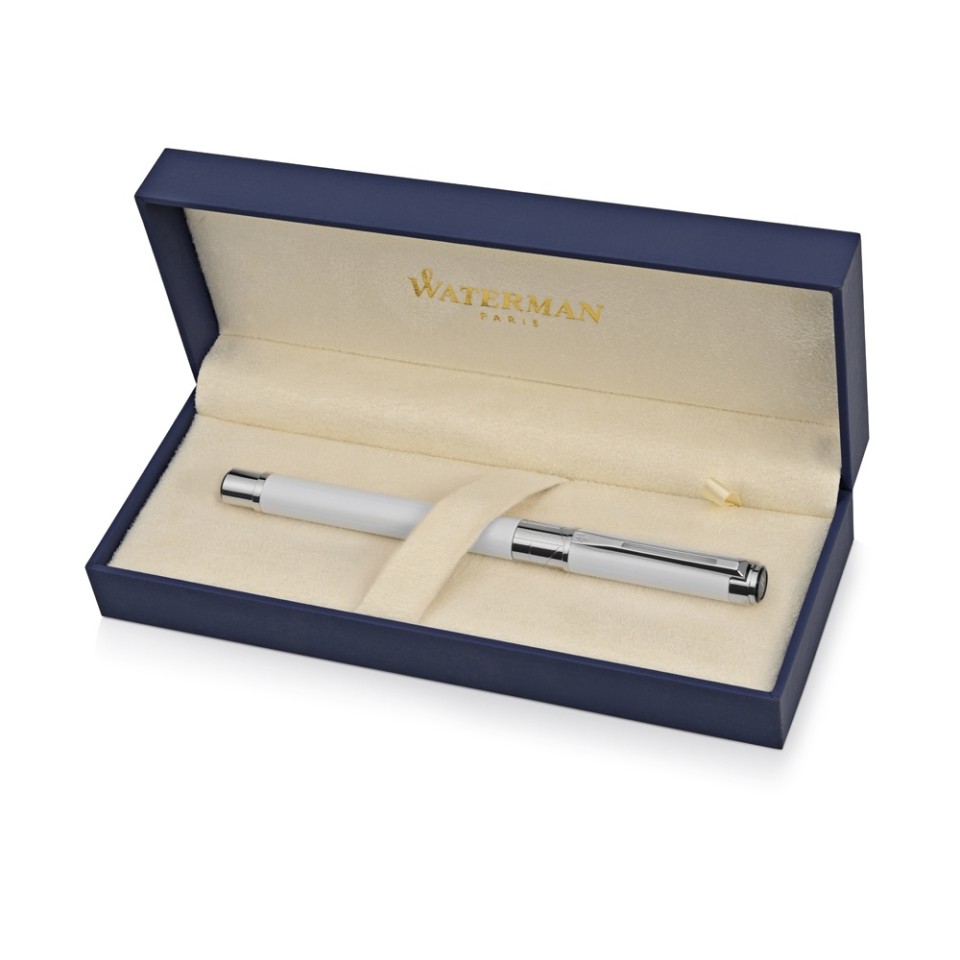 Ручка роллер Waterman «Perspective Pure White CT F», белый/серебристый