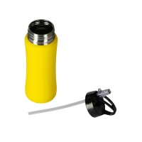 Бутылка для воды "Bottle C1", сталь, soft touch, 600 мл, желтый