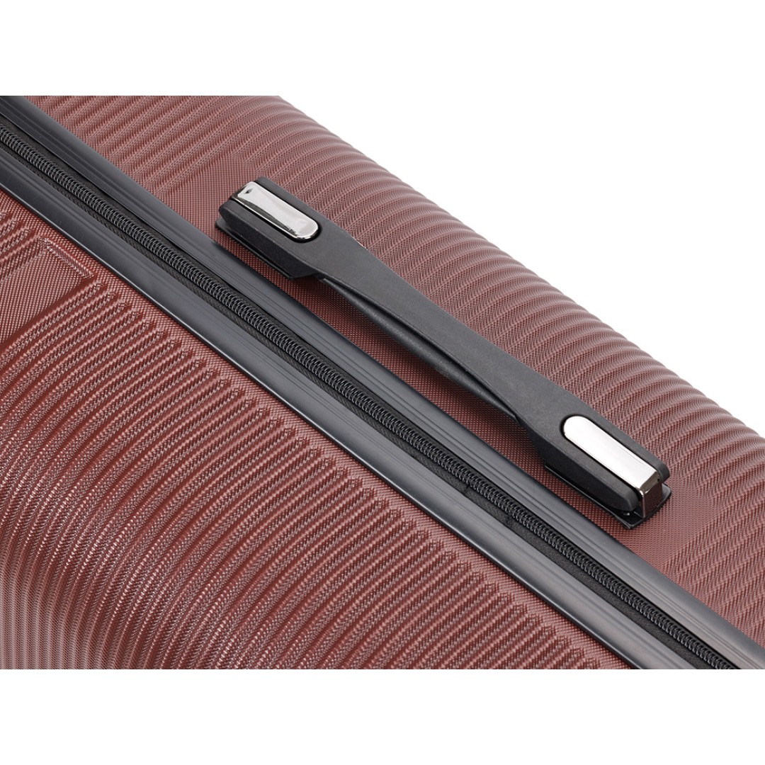 Чемодан TORBER Onego, бордовый, ABS-пластик, 79,5 х 51 х 29 см, 103 л
