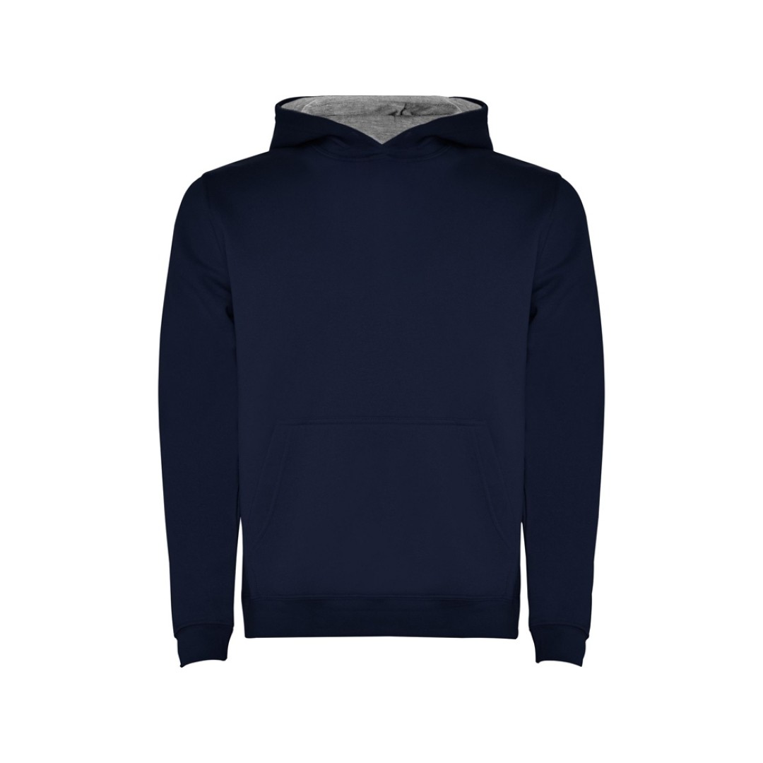 Толстовка с капюшоном "Urban" детская, нэйви/серый меланж