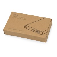 Портативное зарядное устройство "Shine" с зеркальной гравировкой, 4000 mAh, оранжевый