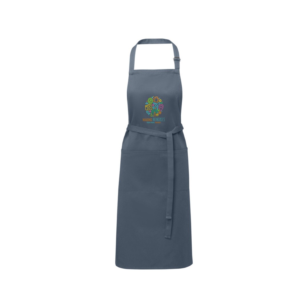 Фартук Andrea плотностью 240 г/м2 с регулируемой завязкой на шее - Hale Blue