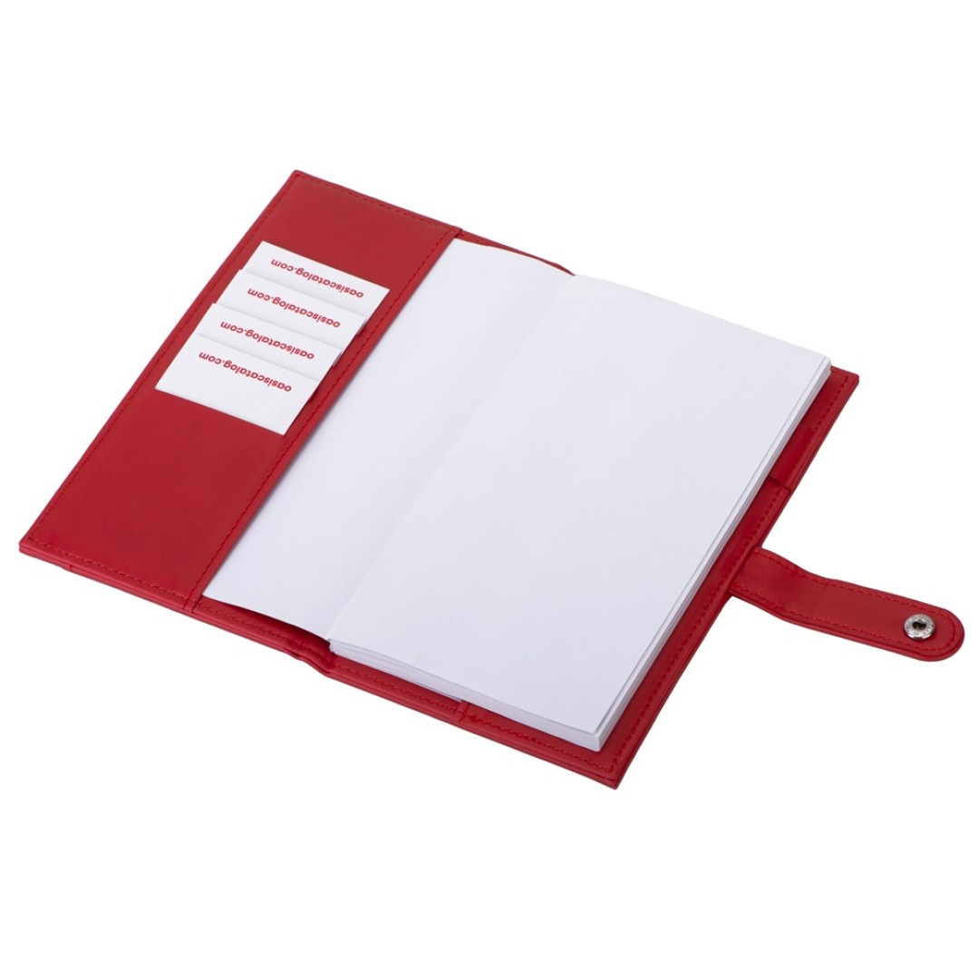 Блокнот-кошелек с сменным блоком А6 "Wall Street", 64 листа, красный