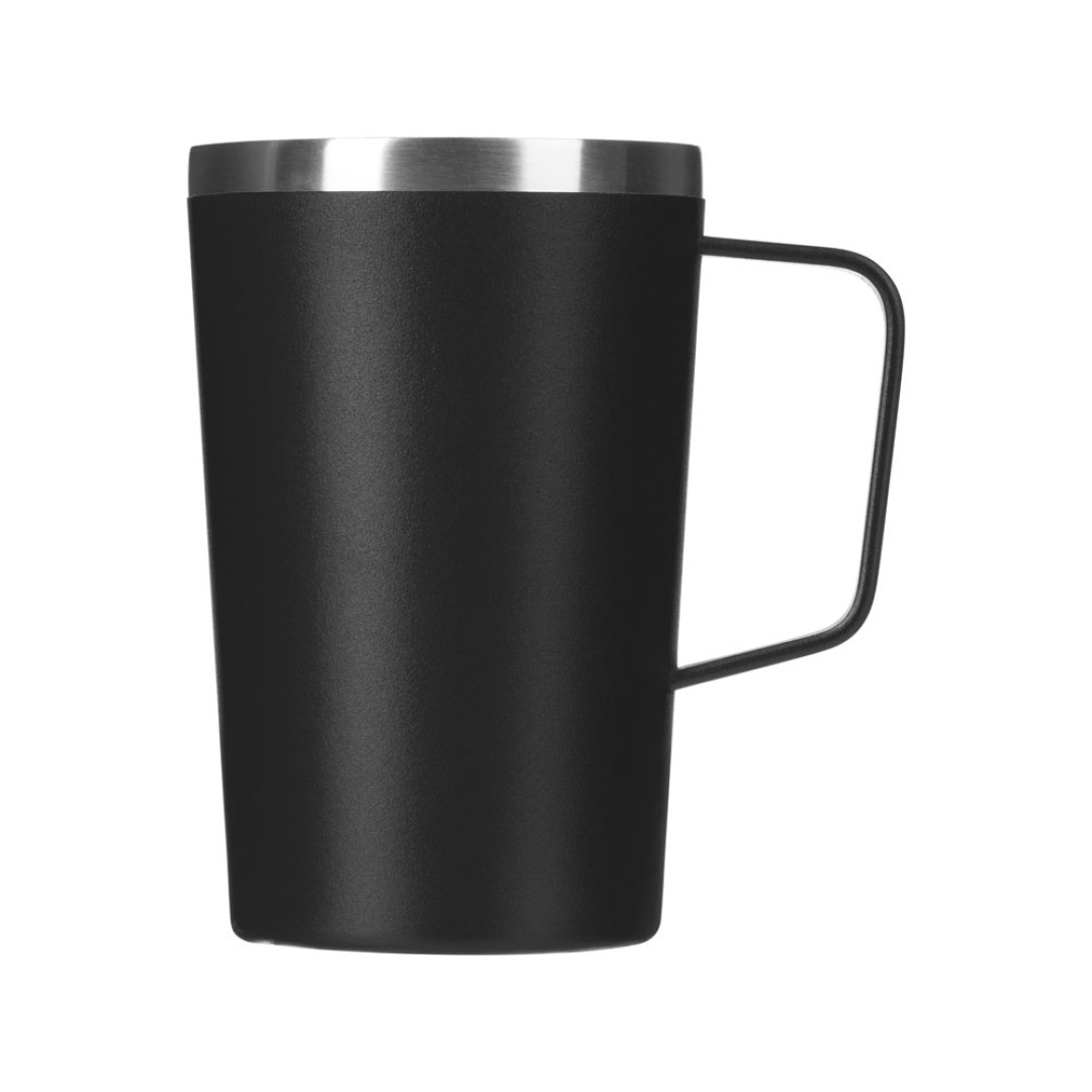 Стальная кружка с двойными стенками и порошковым покрытием "Tibet", черный