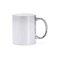 Кружка керамическая ZALA 350 мл, серебристый