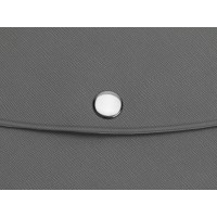 Органайзер для документов на кнопке с отделением для купюр и ручки, упаковка в индивидуальный пакет, серый