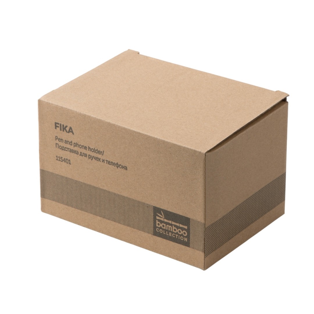 Подставка для ручек и телефона "Fika", натуральный/серый
