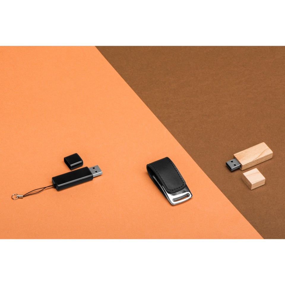Флеш-карта USB 2.0 16 Gb «Woody» с магнитным колпачком, натуральный