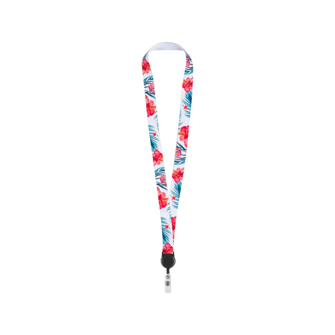 Ланъярд 2 см с ретрактором, черный