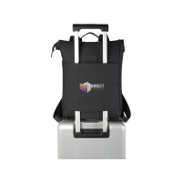 Рюкзак для ноутбука 15,6" Turner объемом 12 л со сворачивающимся верхом, изготовленный из переработанных материалов по стандарту GRS - сплошной черный