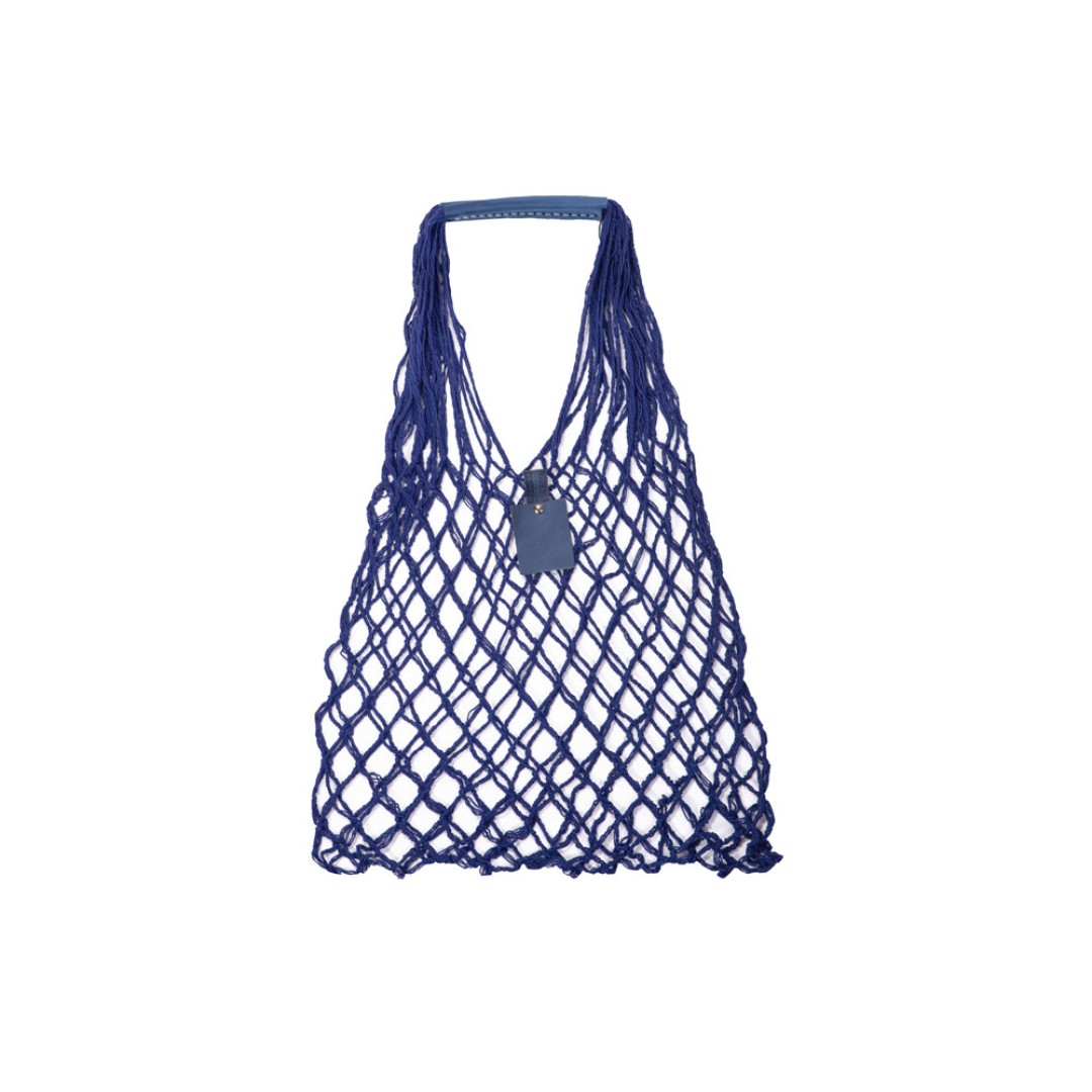 Авоська Dream L наплечная 25 литров с кожаными ручками, синий (12)