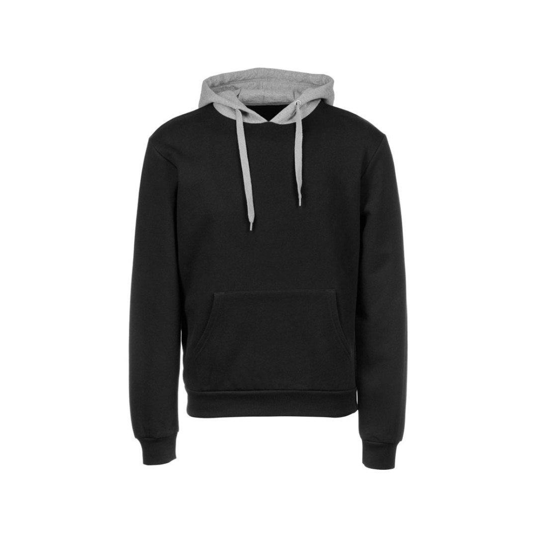 Толстовка с капюшоном "Amsterdam" мужская, черный/серый меланж