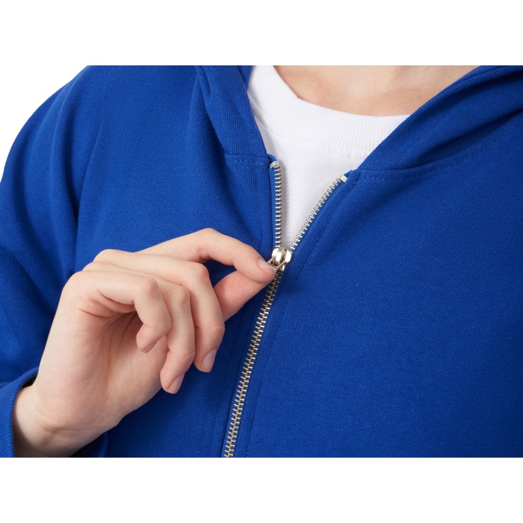 Толстовка оверсайз с капюшоном на молнии «Monaco», синий классический