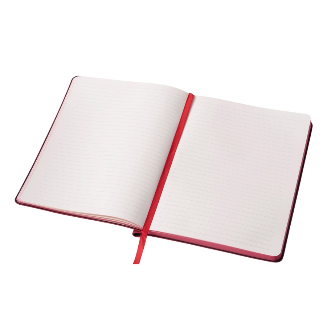 Блокнот А5 "Notepeno Max", 96 листов 80 гр/м2 белой FSC бумаги, красный