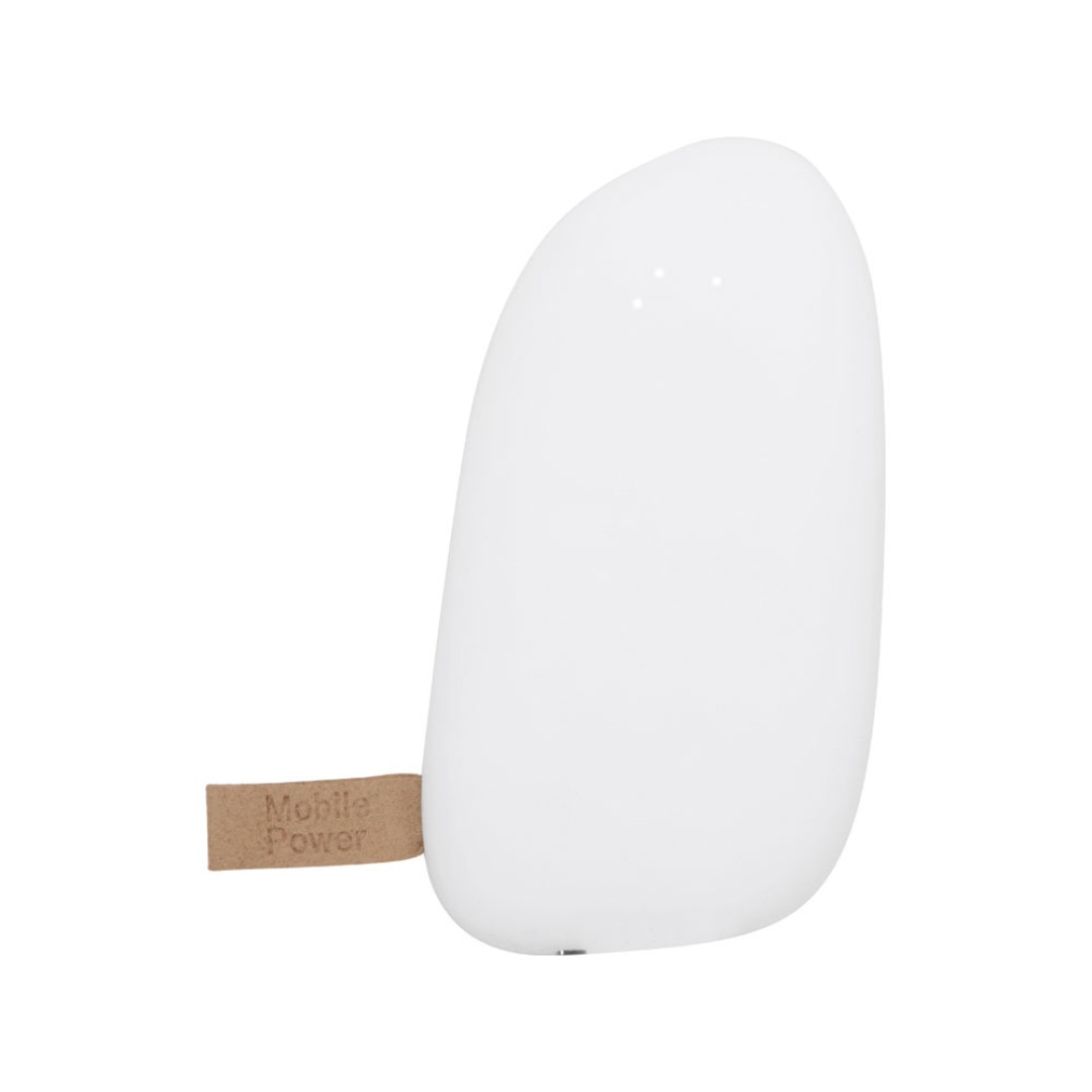 Внешний аккумулятор в форме камня «Stone», 5200 mAh, белый