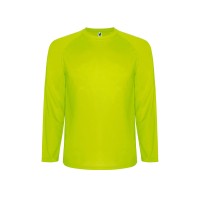 Футболка "Montecarlo " мужская с длинным рукавом, неоновый желтый