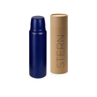 Термос с чашей и двойными медными стенками "Stern", 1 л, темно-синий