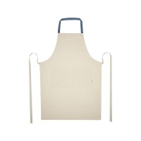 Nia фартук из переработанного хлопка плотностью 200 г/м2 - Синий ледяной