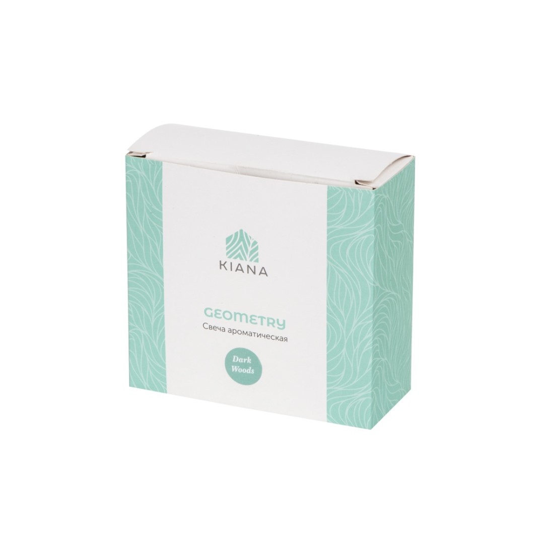 Свеча в декоративном стакане "Geometry", черный