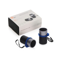 Портативные парные колонки Qjet TWS "Mates" с синими кольцами