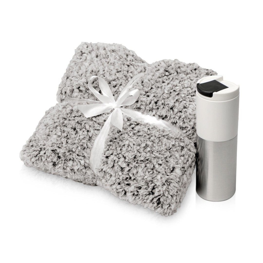 Подарочный набор с пледом и термокружкой "Хюгге"