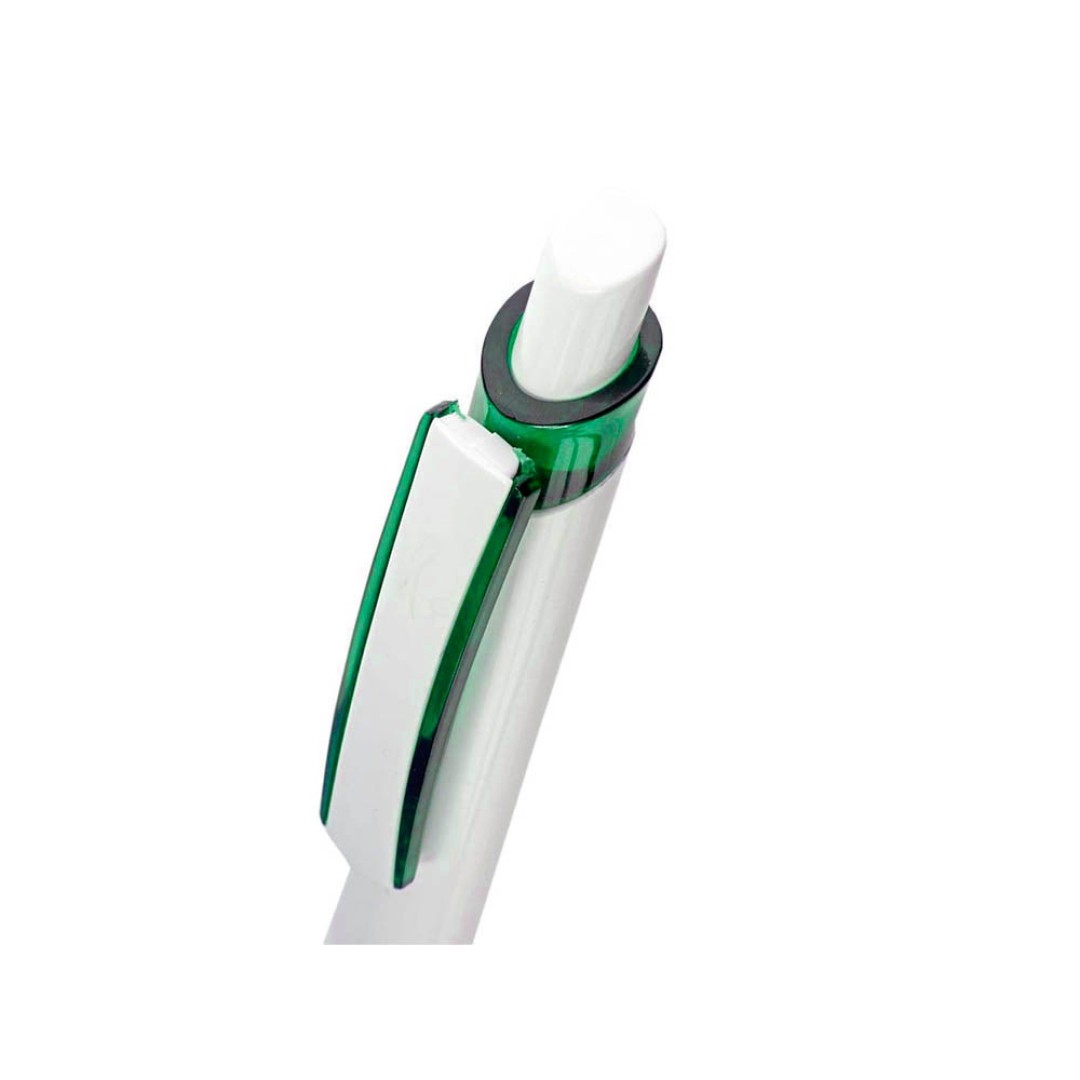 Ручка шариковая "Соната", белый/зеленый (Р)